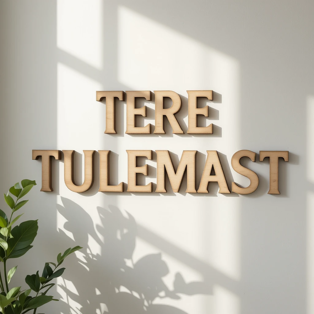 Vineerist dekoratiivsed tähed ja sõnad – Sinu kujundus!