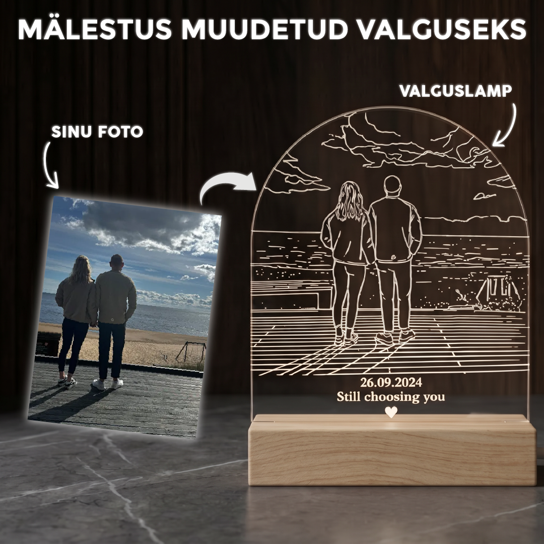 Isikupärastatud LED-valguslamp – Sinu mälestus valguses