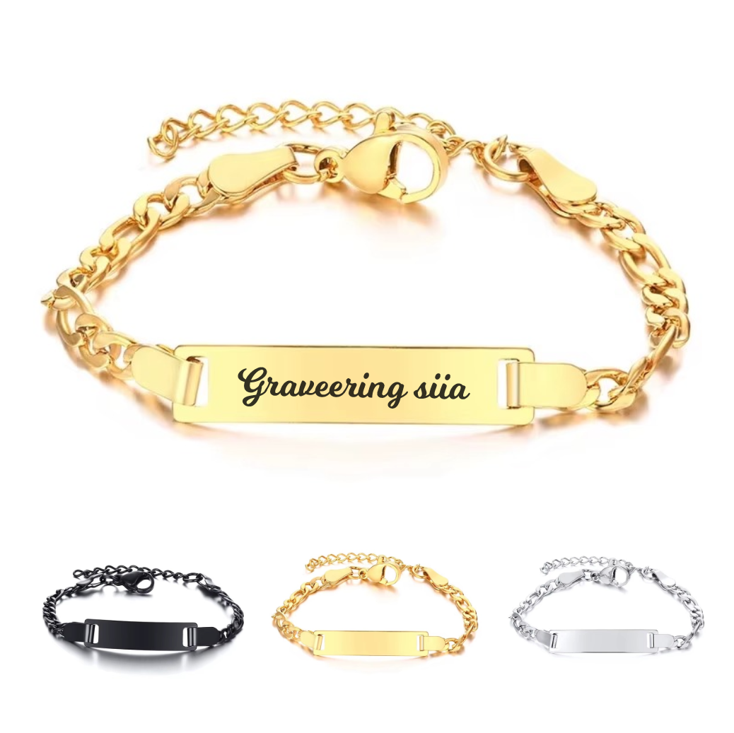 Graveeringuga metallist käevõru